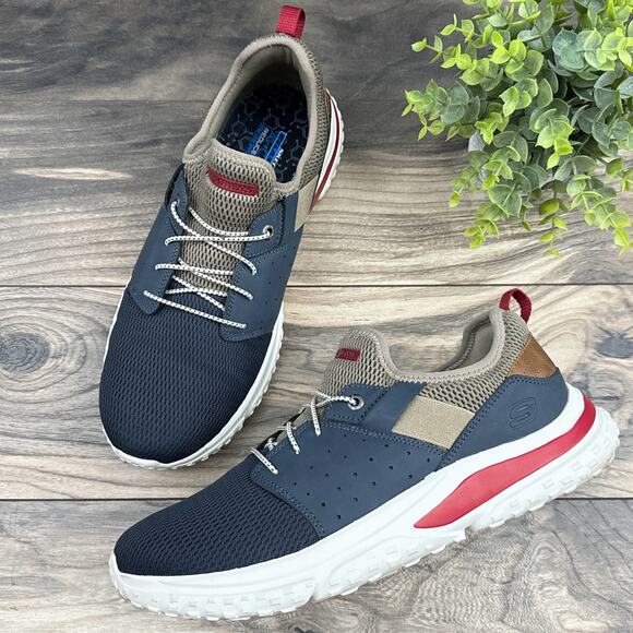 Skechers Other - Skechers Relaxed Fit Solvano Caspian Navy Comfort Sneakers Athletic Shoes 11 45